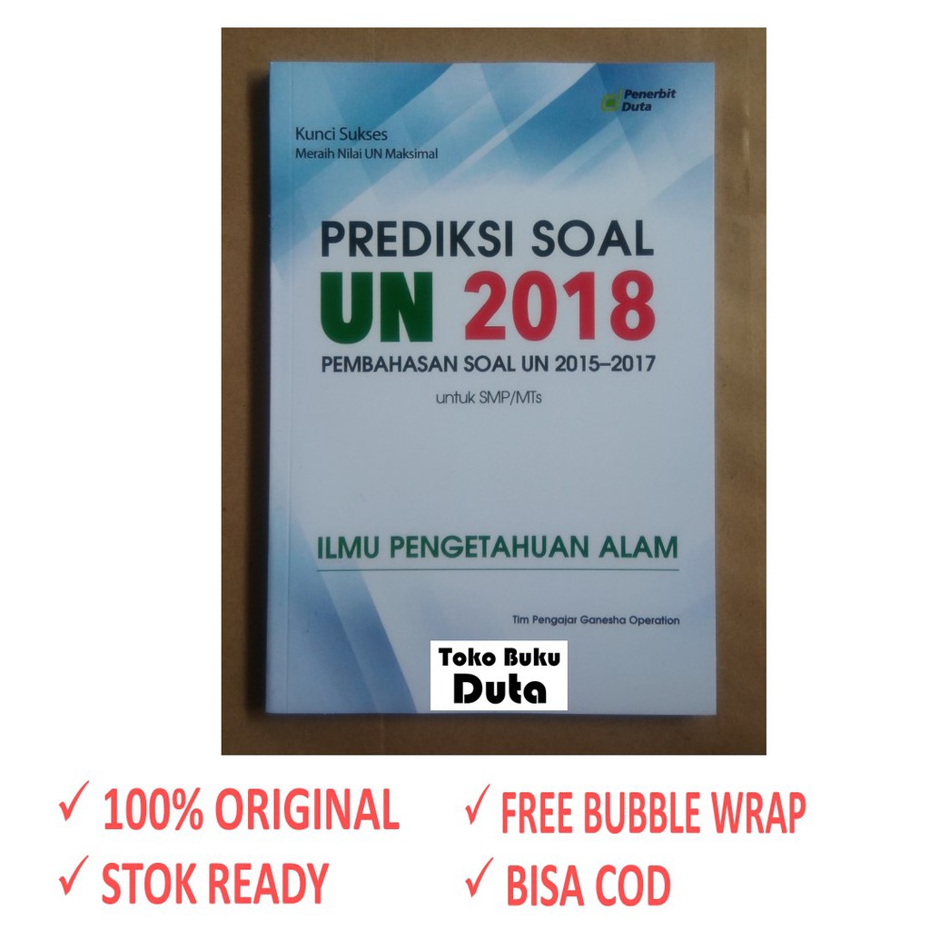 Buku Prediksi Soal Soal Un Ipa Smp 2018 Shopee Indonesia