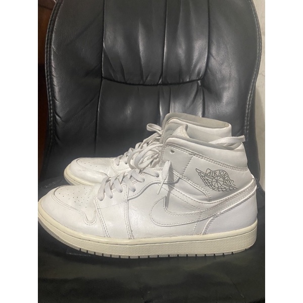 Nike Air Jordan 1 Mid White Wolf Grey Original second bekas