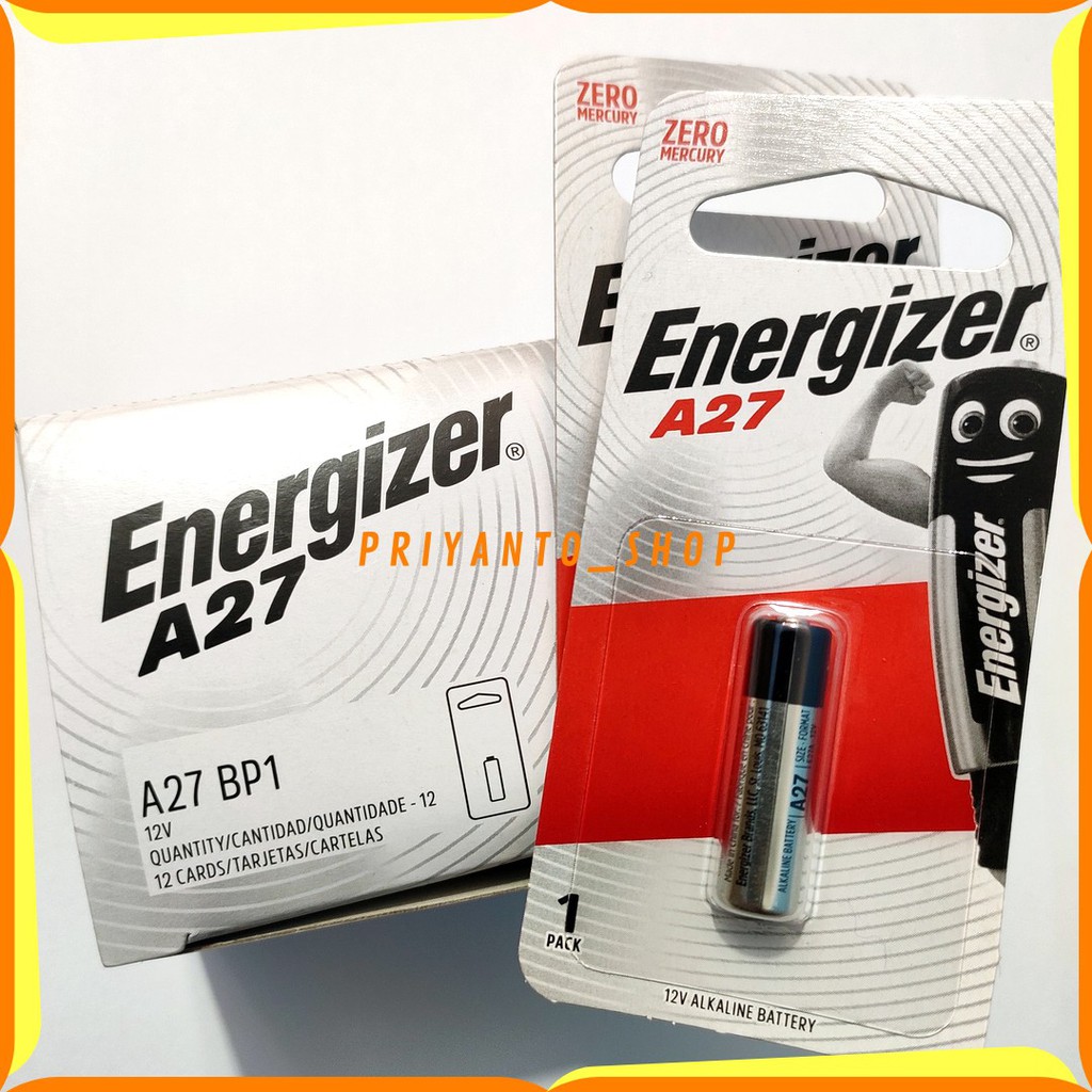 Asli Battery Batrei Baterai Energizer 27A A27 A 27 12V Original 1PCS