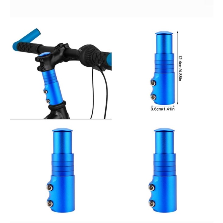 Adaptor Fork Depan Sepeda Peninggi Fork Adapter Peninggi Stem Handlebar Sepeda Biru