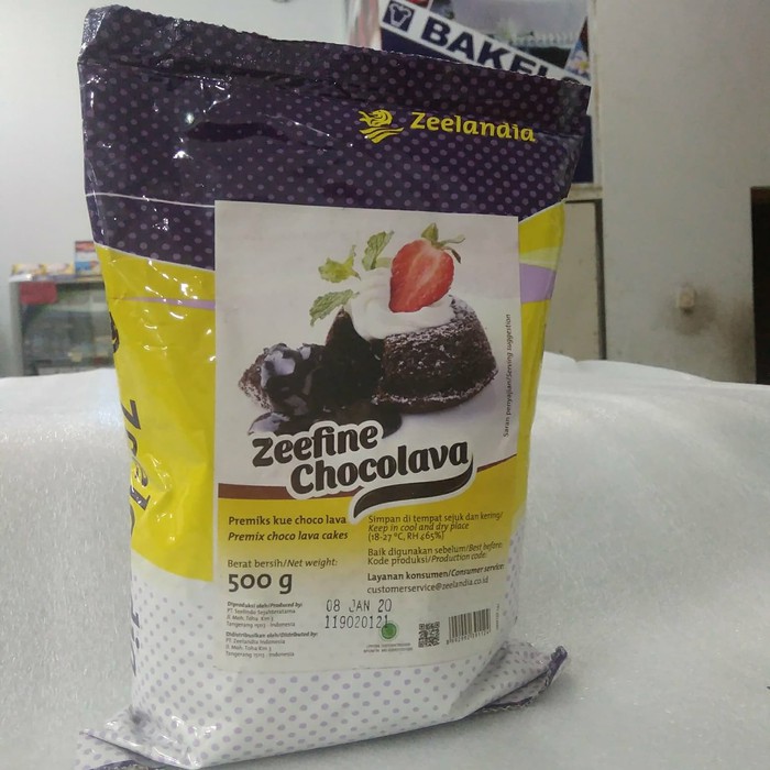 

Zeelandia Zeefine Chocolava Premiks Premix Kue Cake Coklat Lava 500gr