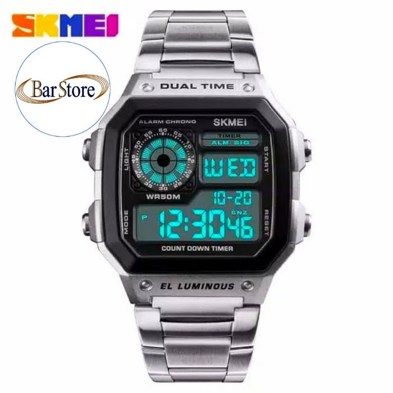 Jam Tangan Keren Pria Wanita Digital SKMEI Model Elegant 1335