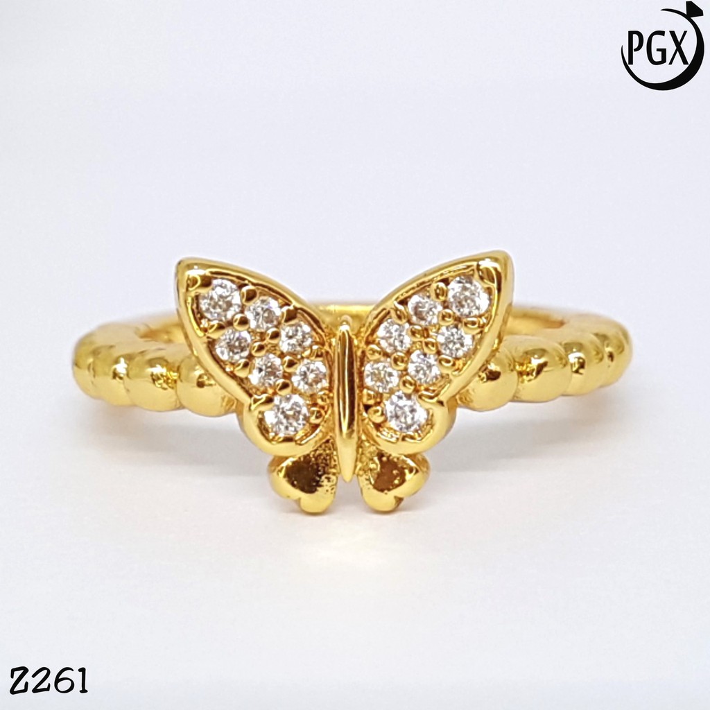 PGX Cincin Xuping Wanita Perhiasan Lapis Emas Aksesoris Fashion Premium - Z261