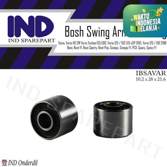 IND Onderdil Karet Bosh-Bos Swing Arm Belakang-Engine Mounting Vario Techno 125-CBS