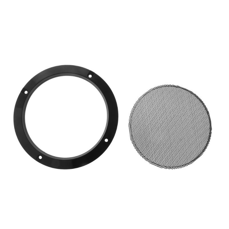 btsg 2PCS Protective Speaker Cover Steel Mesh Grille Grills Decorative Circle DIY Accessories Black