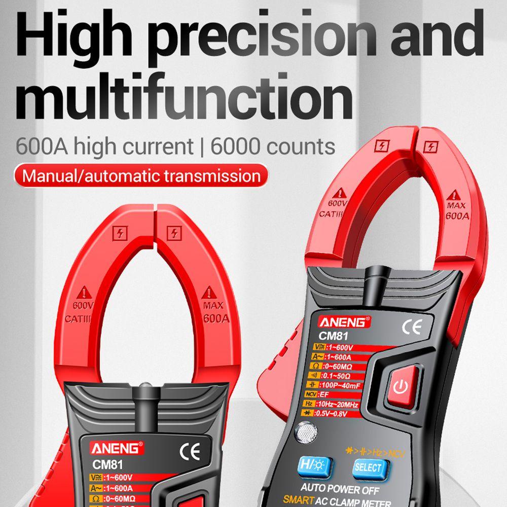 Solighter Digital Clamp Meter Presisi Tinggi Ammeter DC/AC Voltage Tester Tester Arus Listrik