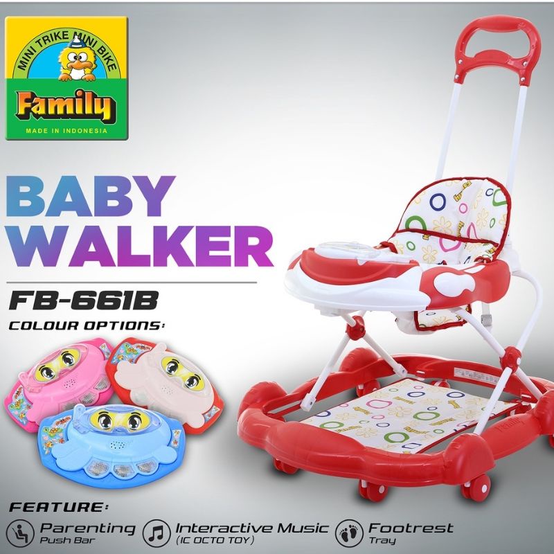 DIJAMIN ORIGINAL FAMILY Baby Walker FB 2121 / FB 661B / FB 136 Alat Belajar Jalan Bayi