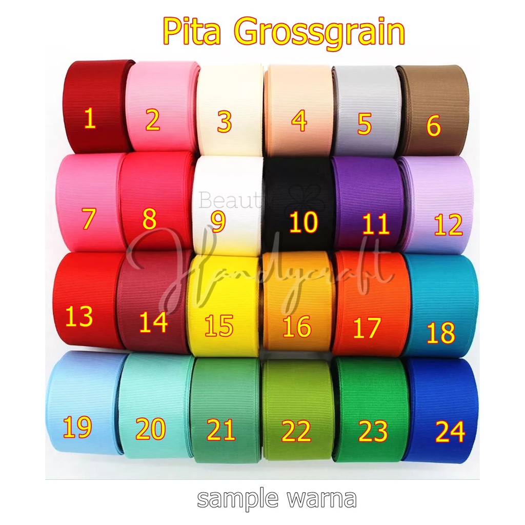 Pita Grosgrain Polos 1 inchi [ 1 METER]