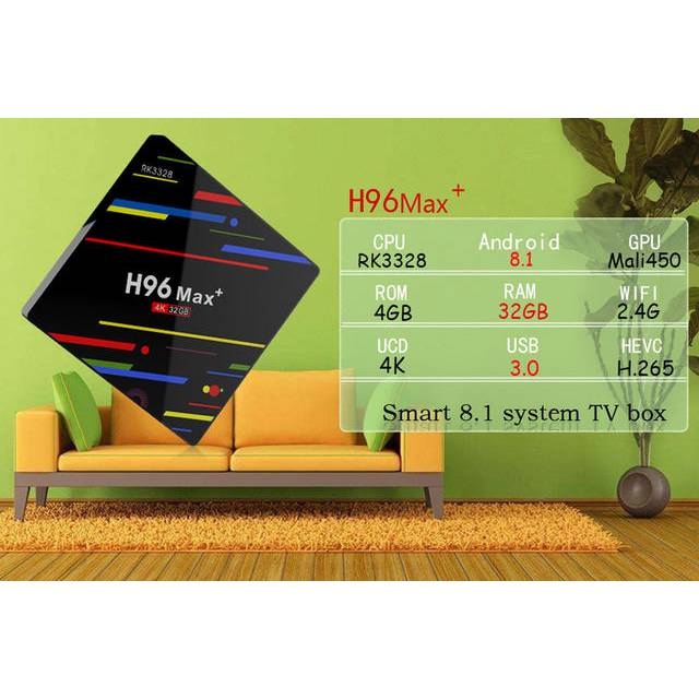 Android Tv Box H96Max Plus RK3328 Quad Core 4/32GB