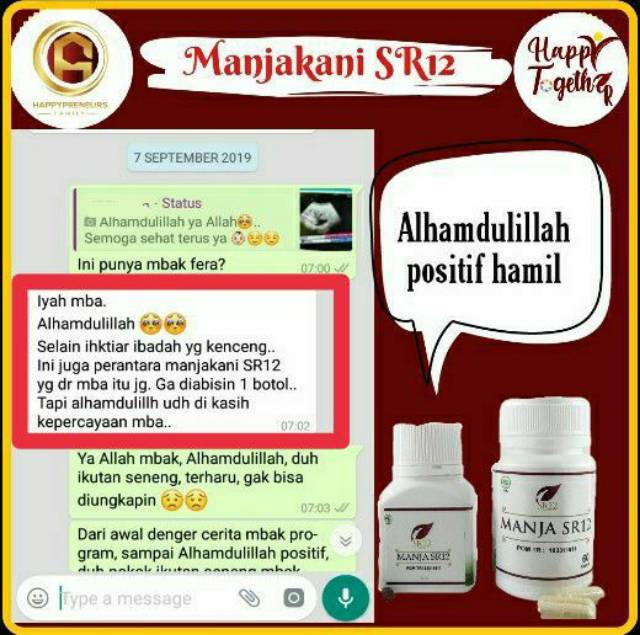 Sr12 Paket Promil Herbal Manjakani Dan Vco Program Hamil Indonesia