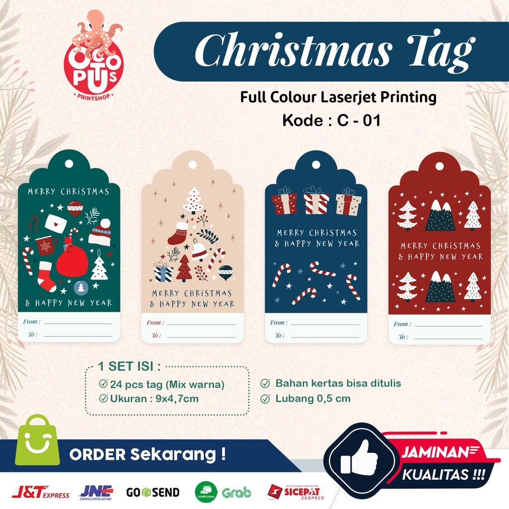 

Hang Tag Natal - Hang Tag Christmas - Hang Tag Label - Hang Tag Parcel - Hang Tag Hari Raya