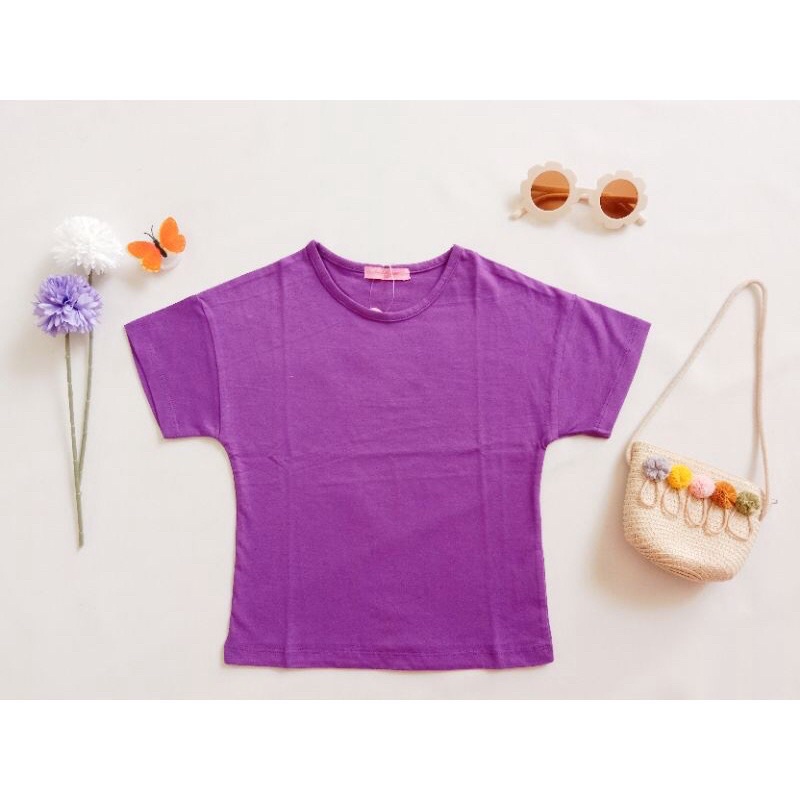 Kaos Polos Anak Ungu