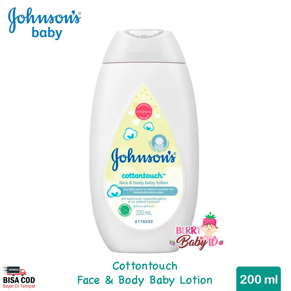 Johnson's Baby Cottontouch Face &amp; Body Baby Lotion Losion Bayi 200 ml Berry Mart