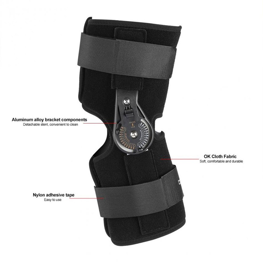 Deker Penyangga Lutut Kaki Cidera Pelindung Lutut Terapi Knee Support Decker ROM Joint Original New