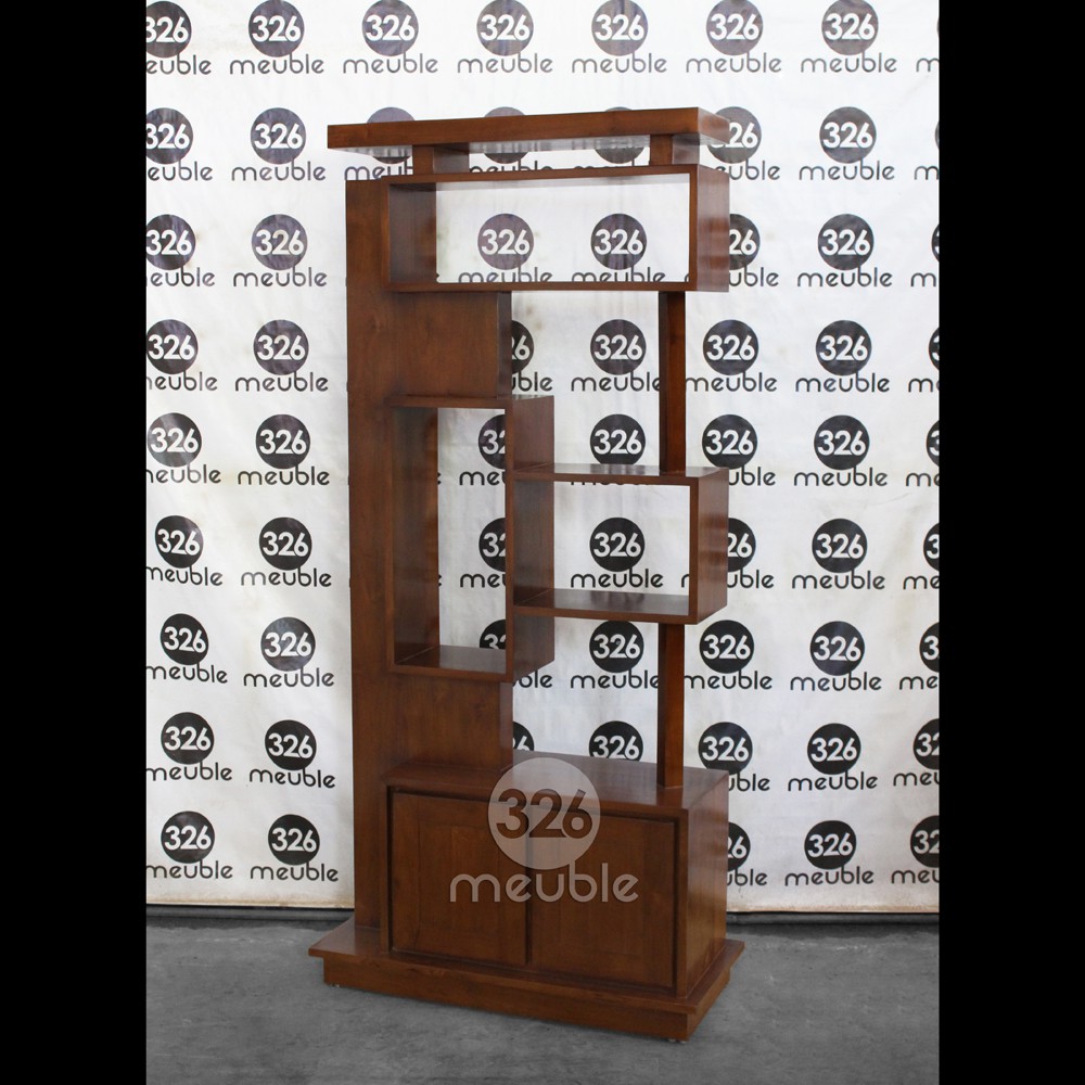 Partisi Ruangan Jati Mebel Jepara - Rak Buku Jati - Partisi Minimalis