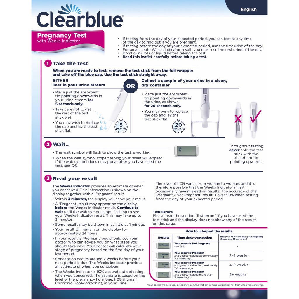 Clearblue Digital Pregnancy Test With Weeks Indicator