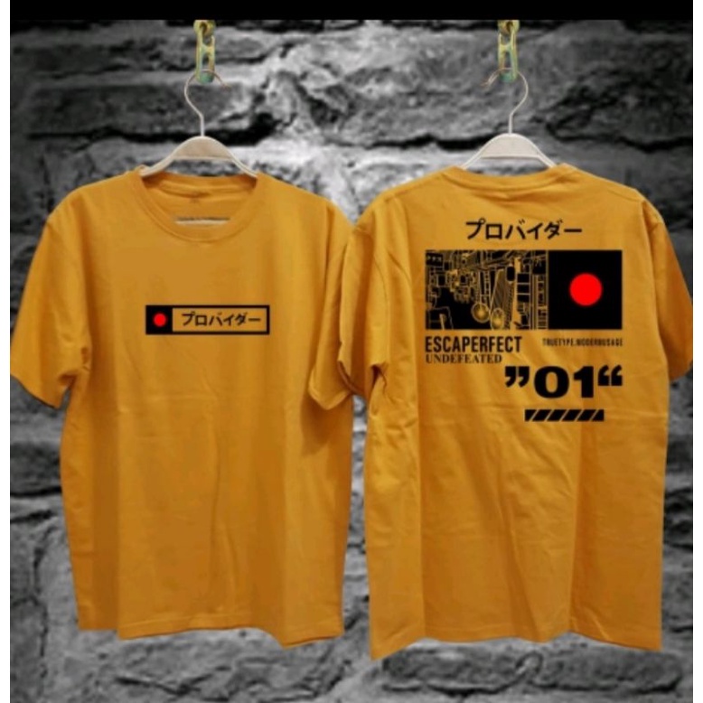 Kaos Lengan pendek Escaperfect 01Distro Pria keren Kekinian Full Combed 30s Super Premium