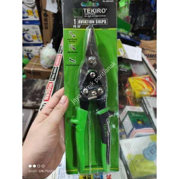 gunting holo tekiro/gunting bajaringan, gunting seng/ gunting plat besi TEKIRO 10inci