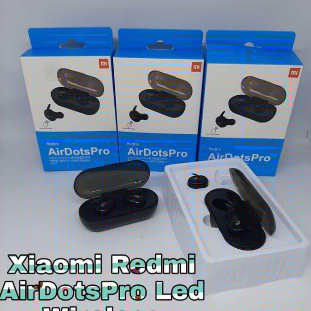 Earphone Bluetooth AirDots Pro Xiaomi Plus LED Headset TWS Wireless