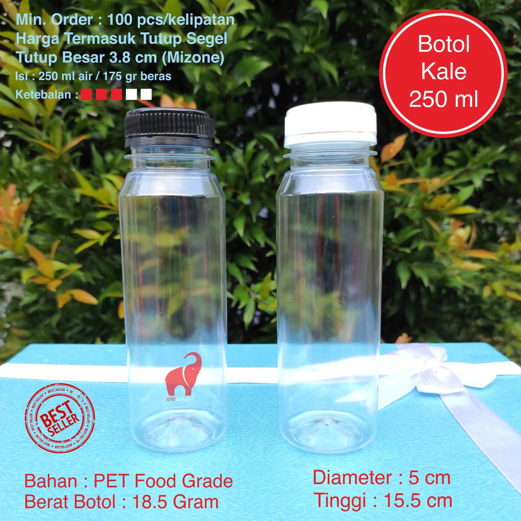 Botol Kale 250 ml / Botol Plastik 250ml / Botol Jus Kopi