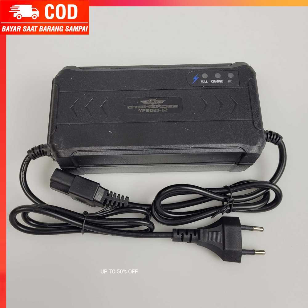 (100% BARANG ORI) Charger Baterai Aki Skuter Elektrik 48 V 20 AH YF2021-12