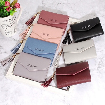 ♥TASBLUE♥A17 COD Dompet Wanita dompet Lipat Dompet Mini Import dompet wanita murah-HIJAU ARMY