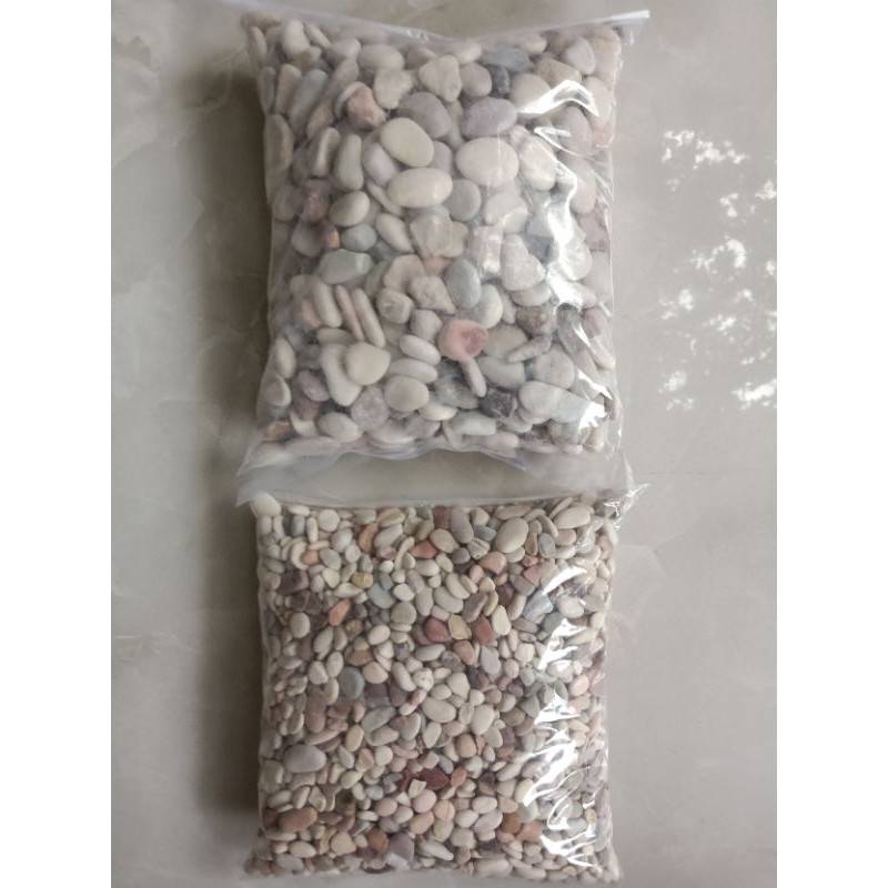 Batu pancawarna - 1kg / batu aquarium batu kuaci besar dan kecil