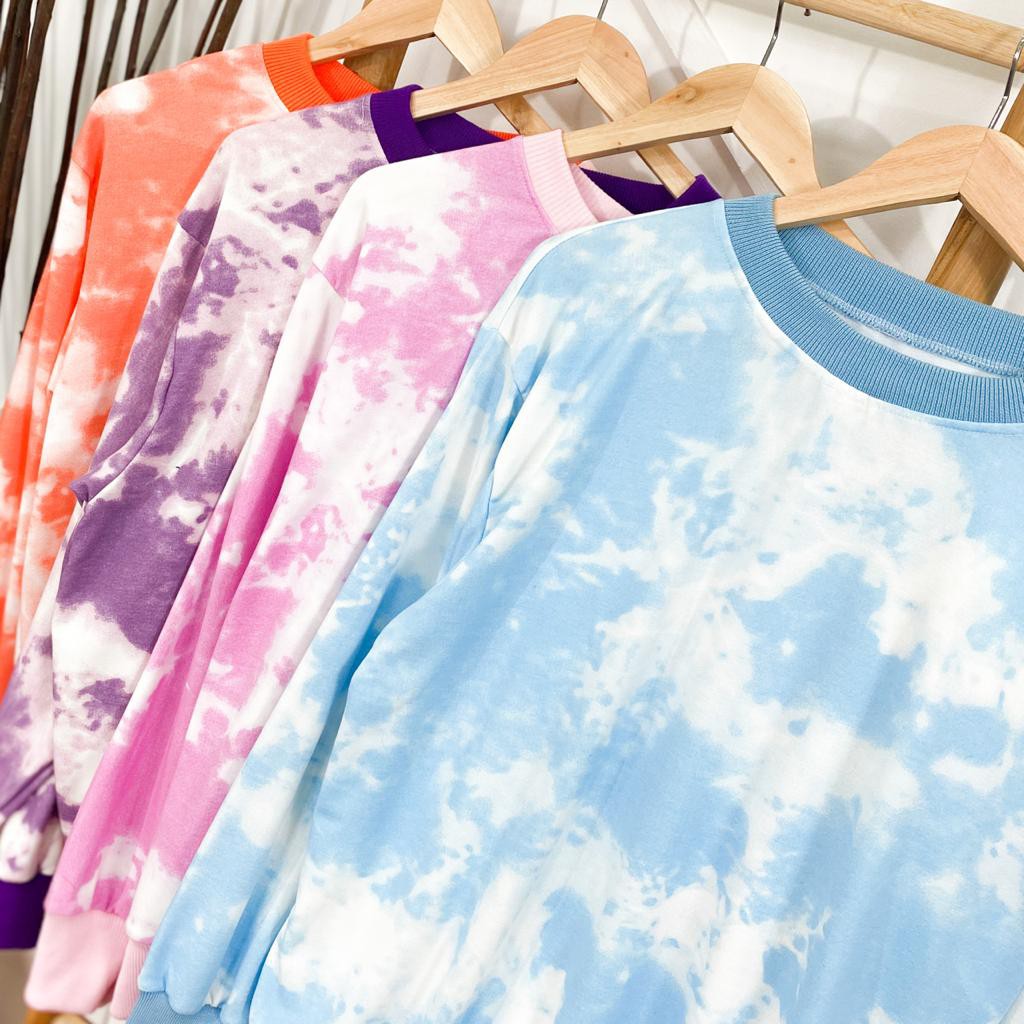 SWEATER TIEDYE - sweater murah / sweater wanita / tiedye sweater / tidye / sweater