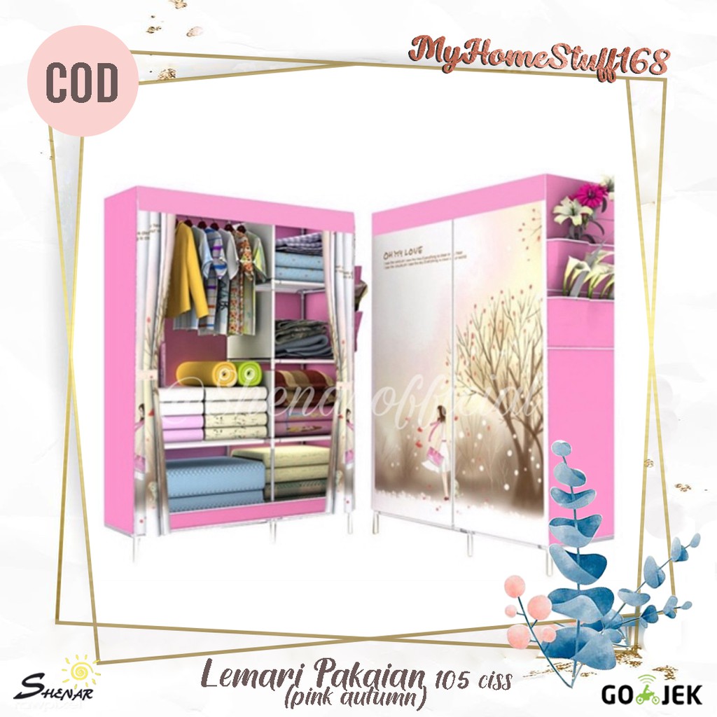 SHENAR Lemari Pakaian Portable Rak Serbaguna Organizer Tempat Penyimpanan Baju 105 CISS