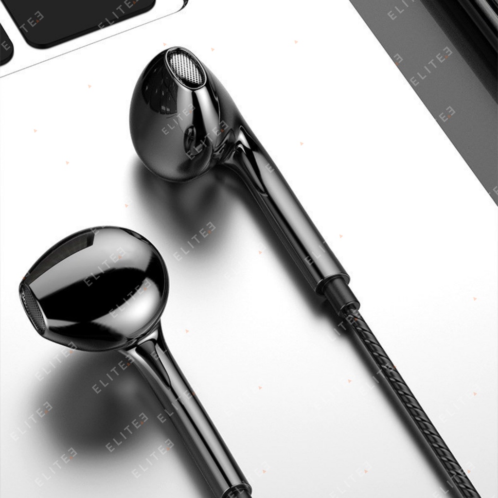 NEW VERSION! Headset Realme HALO 2 RL-E55 Stereo Earphones Build-In Microphone 3.5mm Earphone Jack-HITAM