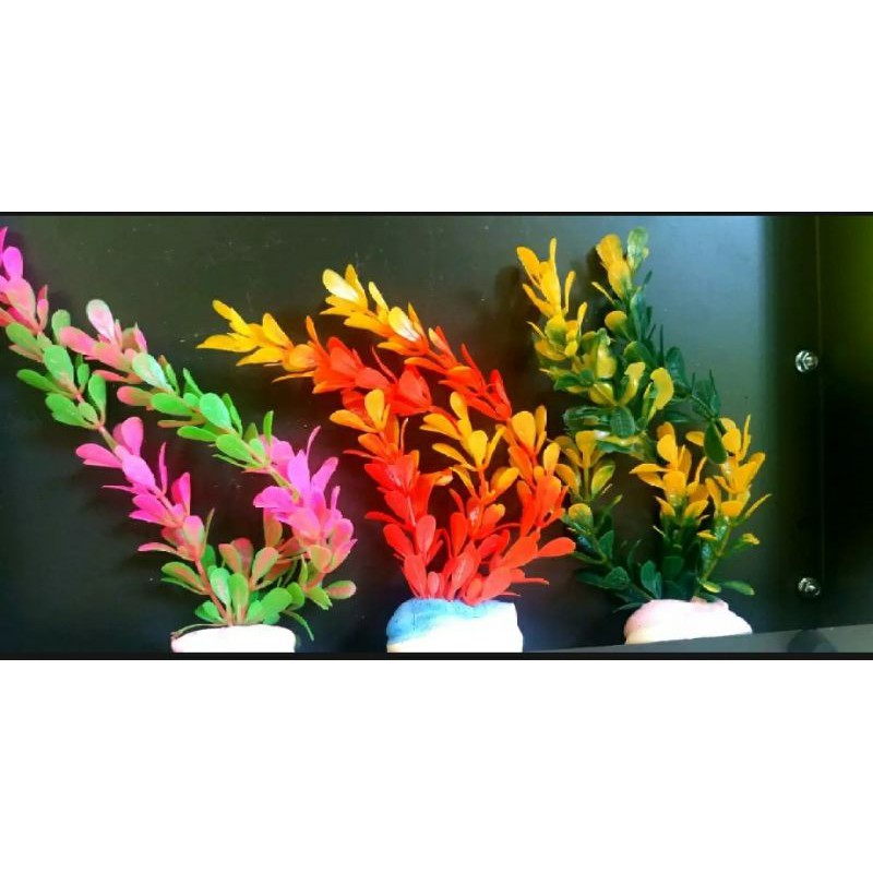 Tanaman hias aquarium Type Large / Bunga plastik / Hiasan aquarium