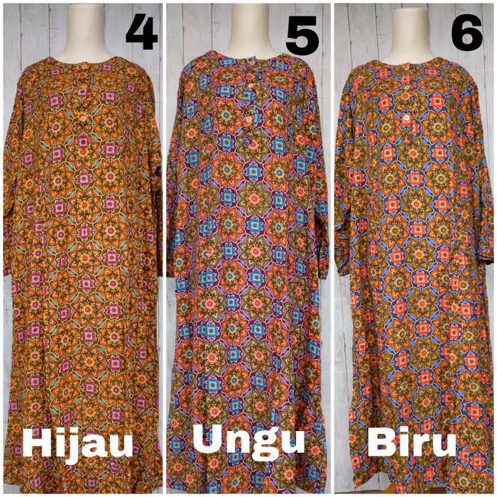 Promo Daster Longdress Jumbo Kencana Ungu - Daster Abaya Jumbo Kencana Ungu Terlaris