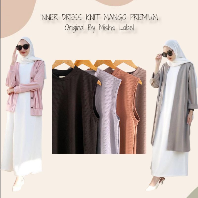 (PREMIUM) INNER DRESS RAJUT KNIT MANGO PREMIUM BY MISHA LABEL