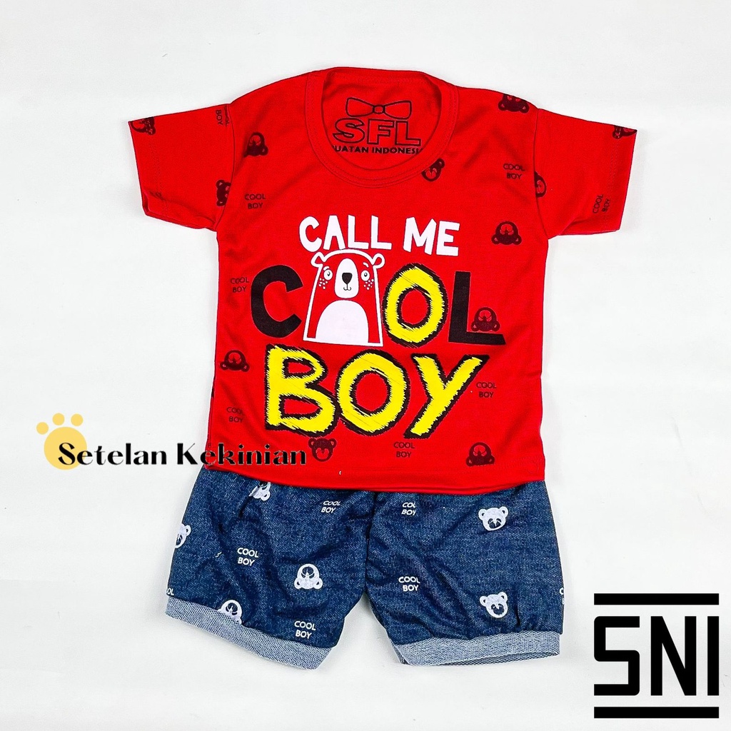 [SK] Set Baju Anak Cowok Setelan Anak Laki Laki Baju Bayi Baju Anak Model Terbaru Kaos Celana Pendek