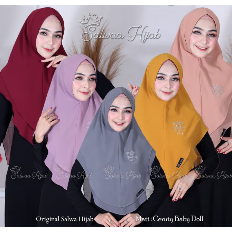 KHIMAR OVAL SAHALA PAYET SWAROSKY MUTIARA/KERUDUNG 2LYR OVAL STANDAR SHALA PAYET SWAROSKY,!!!