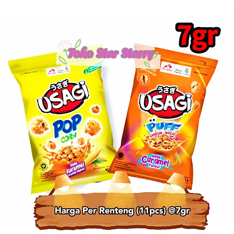 

[Per Renteng] 10Pcs USAGI POPCORN CARAMEL 7gr Kacang Dua Kelinci Snack Viral Halal MUI Kacang Dua Kelinci Kacang Per Renceng