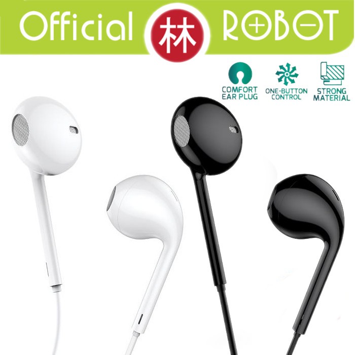 Robot RE10 Semi In-Ear Clear &amp; Comfortable Wired Headset