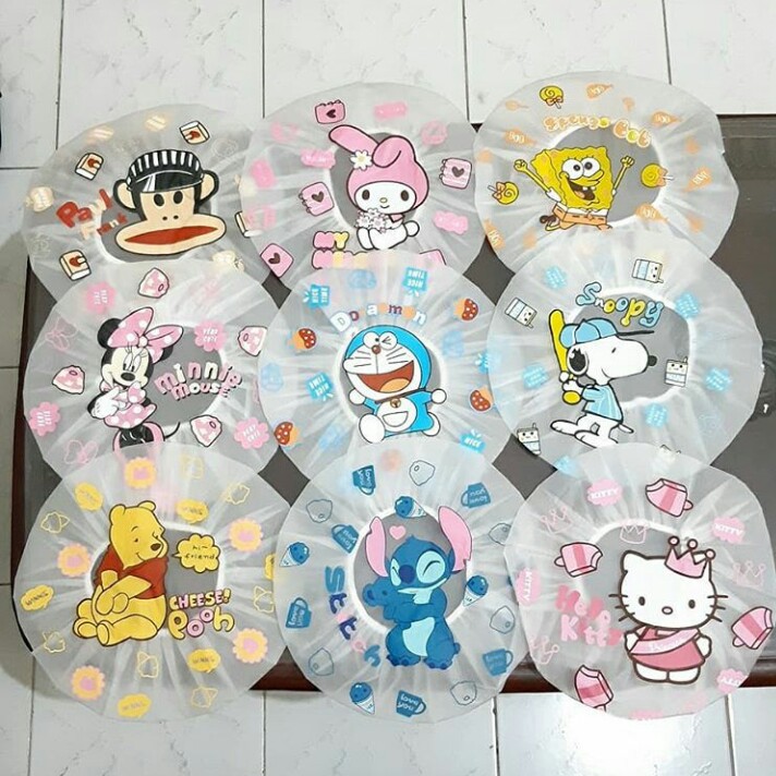 TOPI MANDI/SHOWER CAP KARAKTER KARTUN