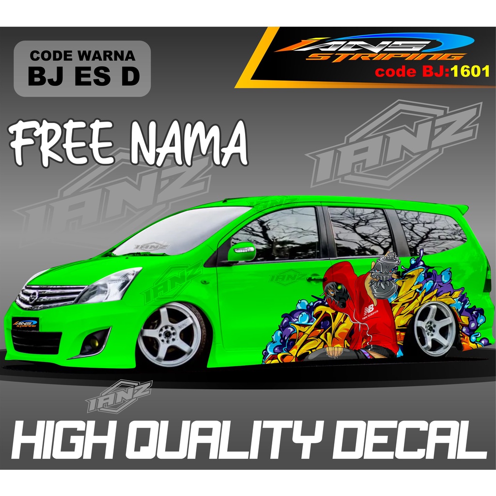 STIKER DECAL MOBIL GRAND LIVINA / STIKER MOBIL TERIOS XPANDER NEW DESAIN / VARIASI STIKER MOBIL AVANZA XENIA