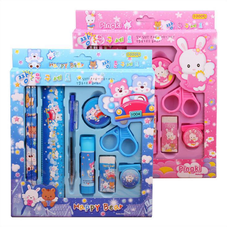 Alat Tulis Set 9 in 1 Karakter Cute / Lucu