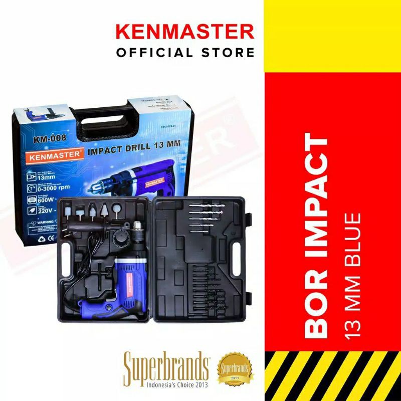Kenmaster .KM 008  Mesin bor listrik  ,  impact drill , 13MM