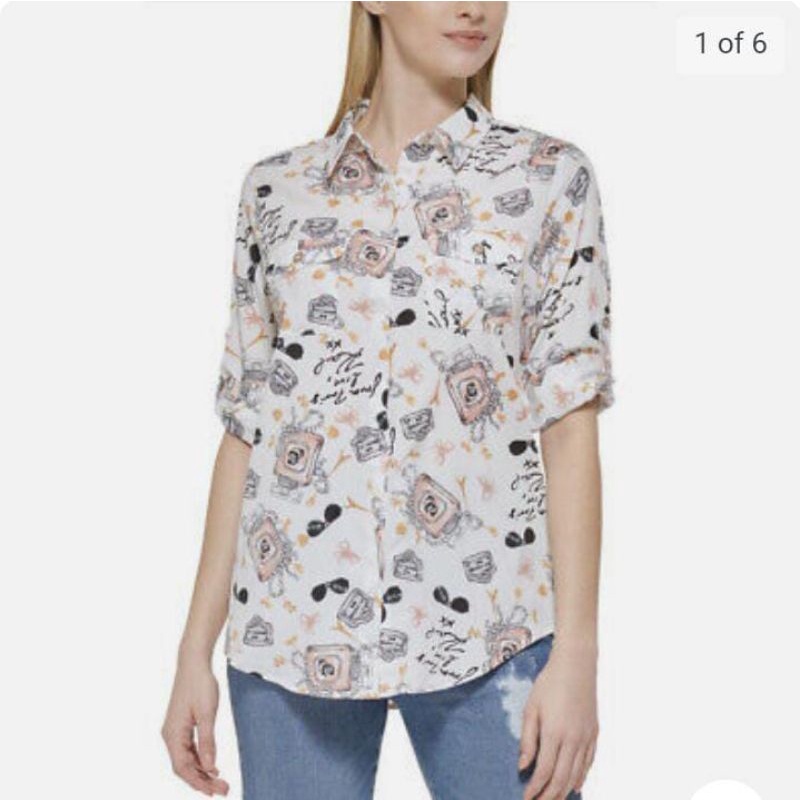 Karl Lagerfeld whimsical blouse