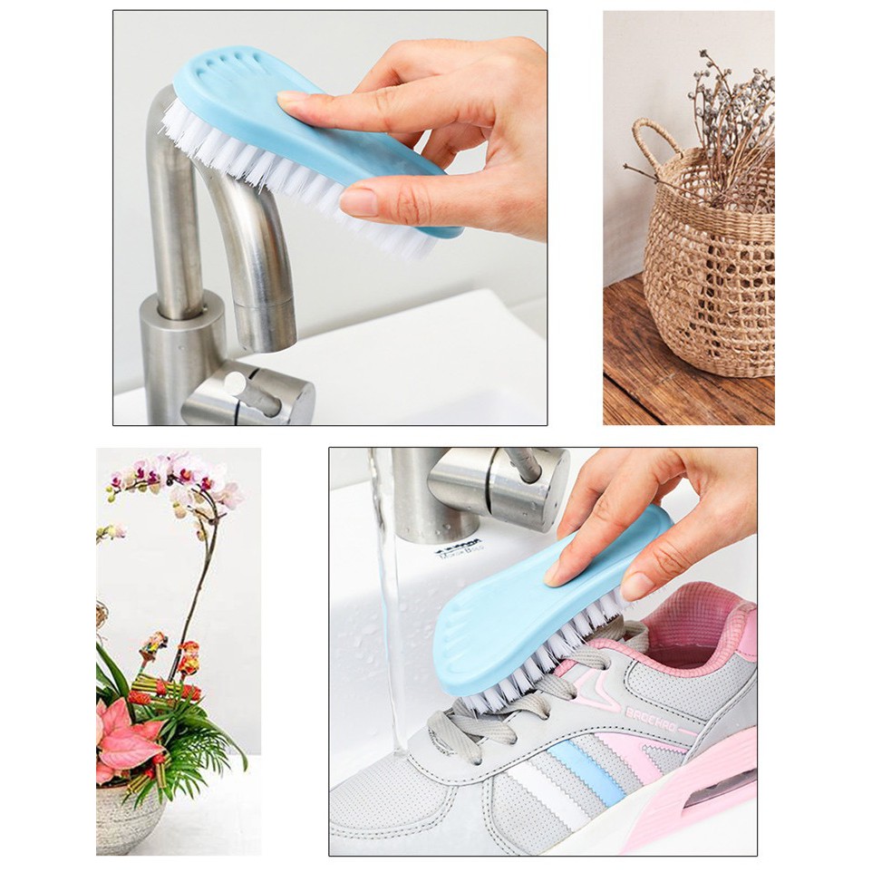 Sikat Brush Pembersih Sepatu Sandal Multifungsi Bentuk Kaki Unik Banyak Warna
