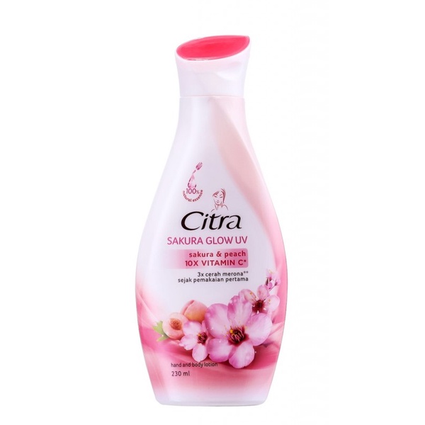 Citra Sakura Glow UV Sakura &amp; Peach Hand Body Lotion