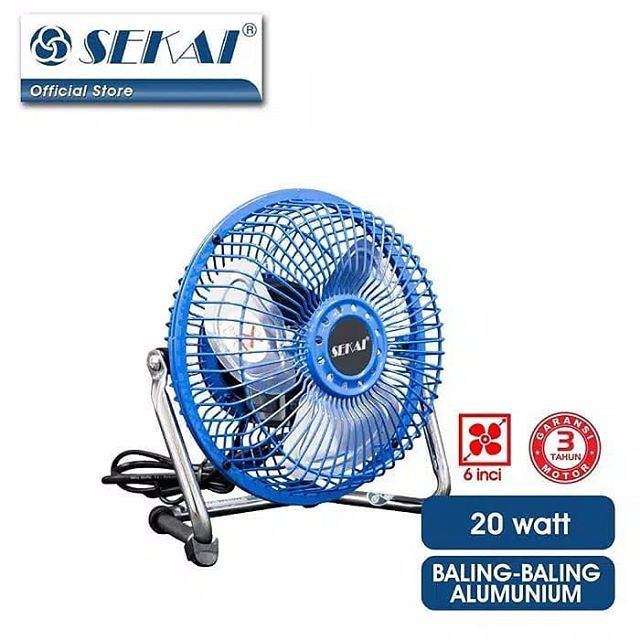KIPAS ANGIN BESI MEJA KECIL SEKAI 6 INCH HFN 650 TORNADO KIPAS ANGIN BESI MEJA KECIL SEKAI 6 INCH HFN 650 TORNADO