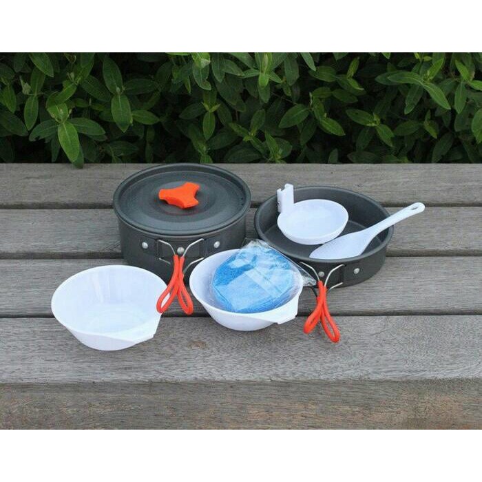 Panci Masak Camping /nesting( Cooking Set DS-200 ) Alat masak camping