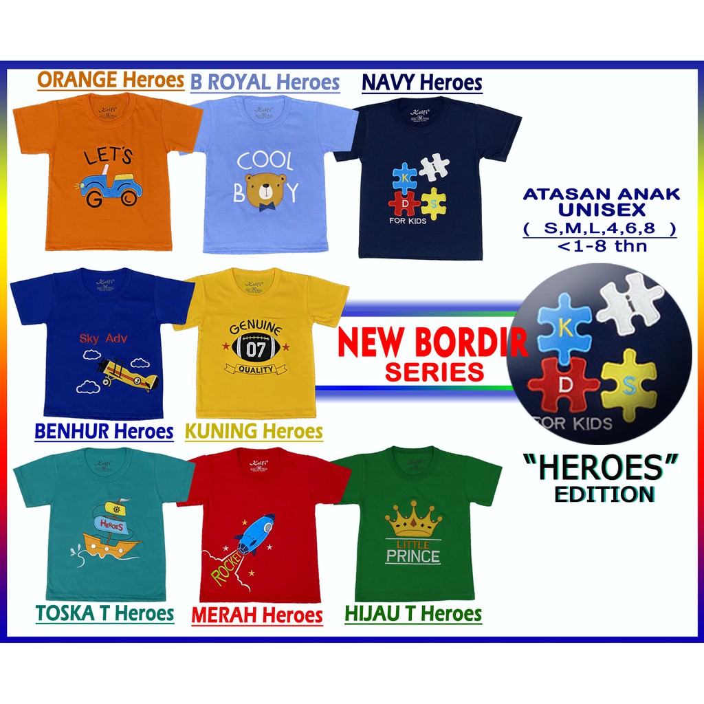 BAJU KAOS ANAK UNISEX COWOK CEWEK NEW MOTIF BAJU KAOS ANAK UNISEX COWOK CEWEK NEW MOTIF