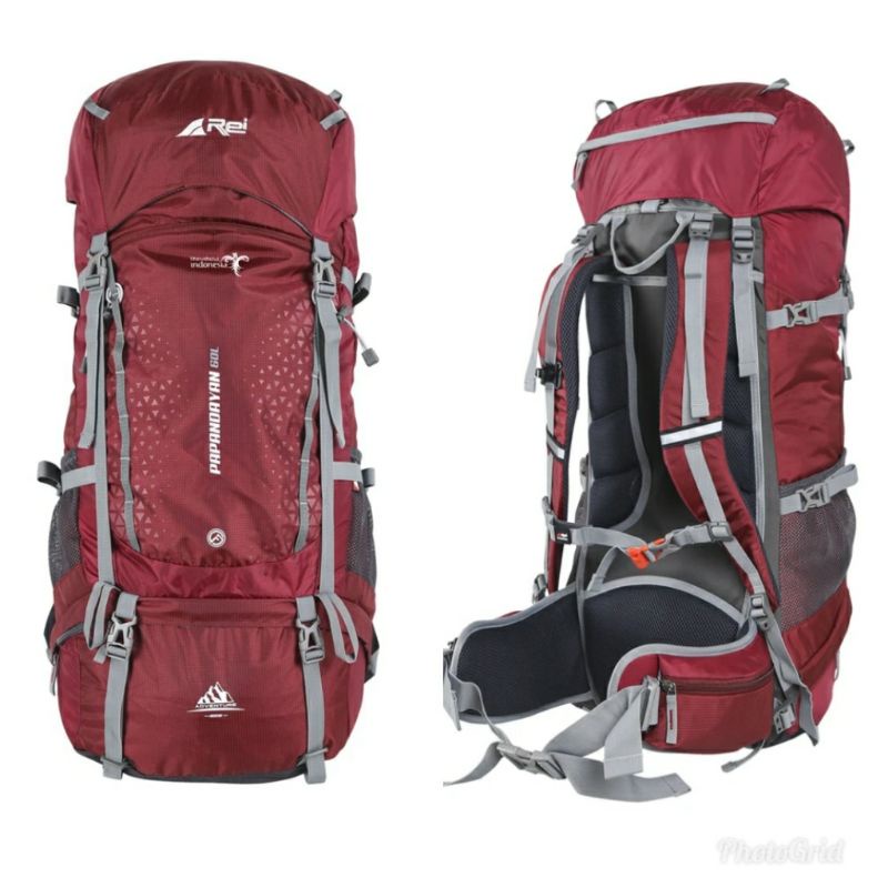Tas Gunung Carrier Arei Papandayan 60L Include Cover Bag Keril Rei 60L Original