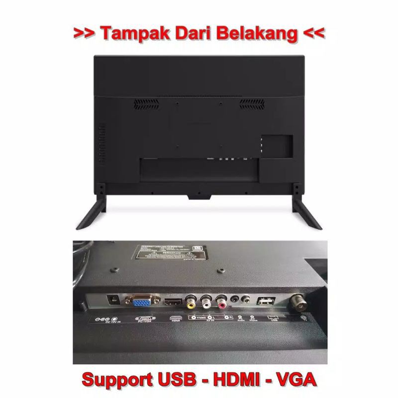 PROMO - TV LED DIGITAL 24 Inch Gambar HD Garansi 1 Tahun