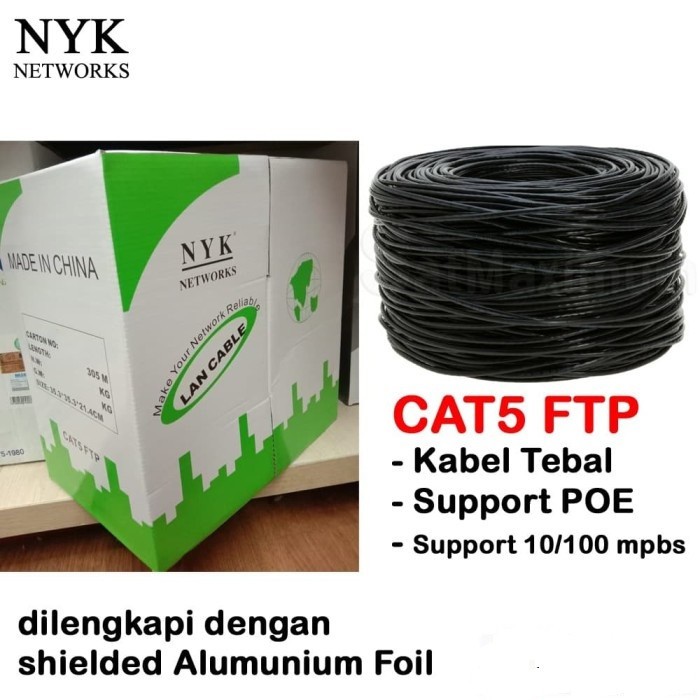 Kabel Lan FTP Cat5E NYK Outdoor 305meter